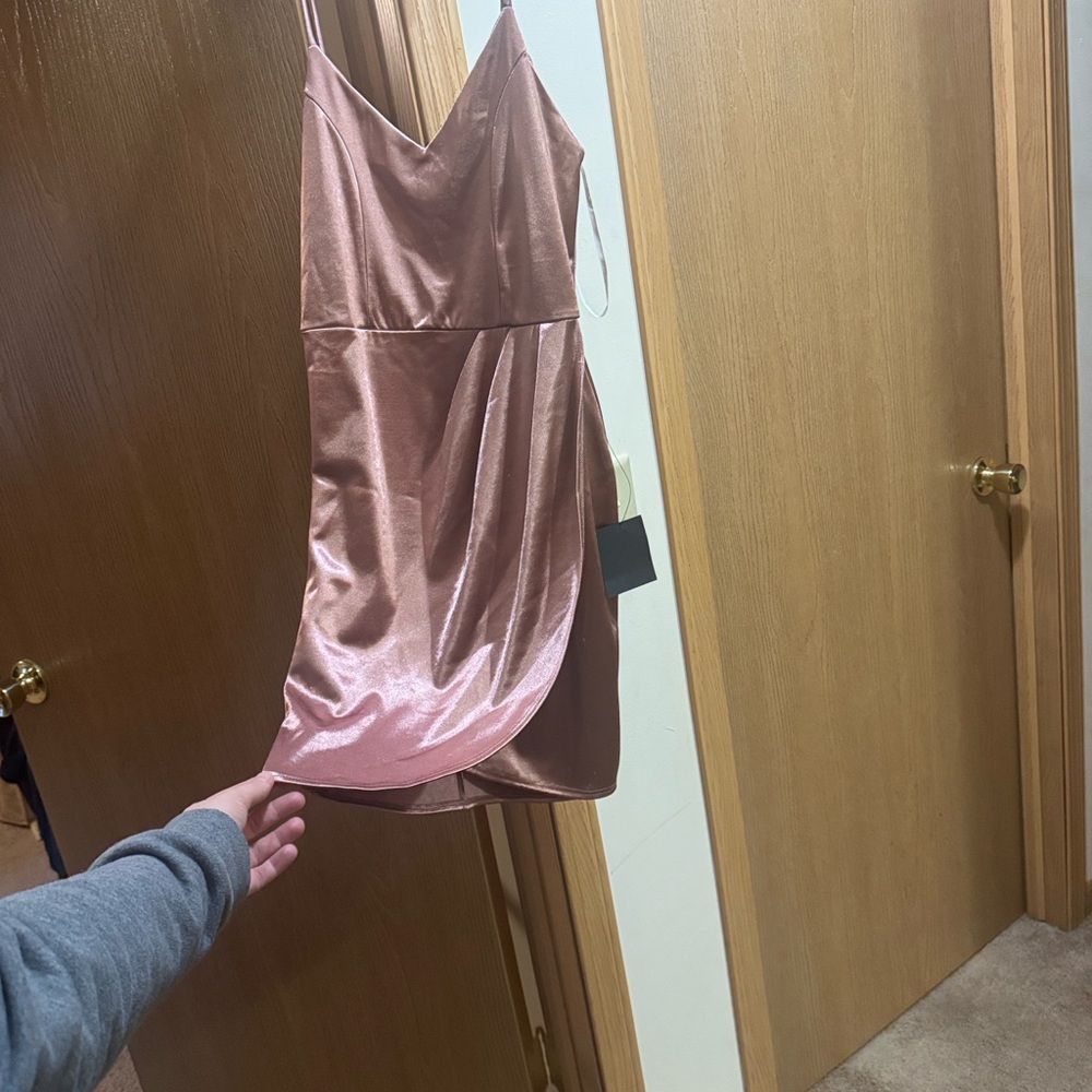 Lulus Pink Satin Dress